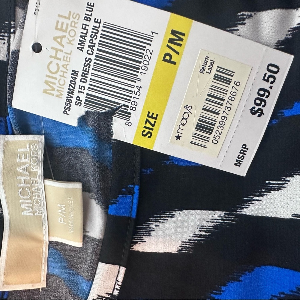 🔥 Host Pick 🔥 NWT Michael Kors Amalfi dress geometric print size medium petite - Picture 12 of 13